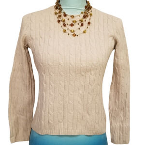 St. John's Bay Knitted Pullover Sweater Cream PM